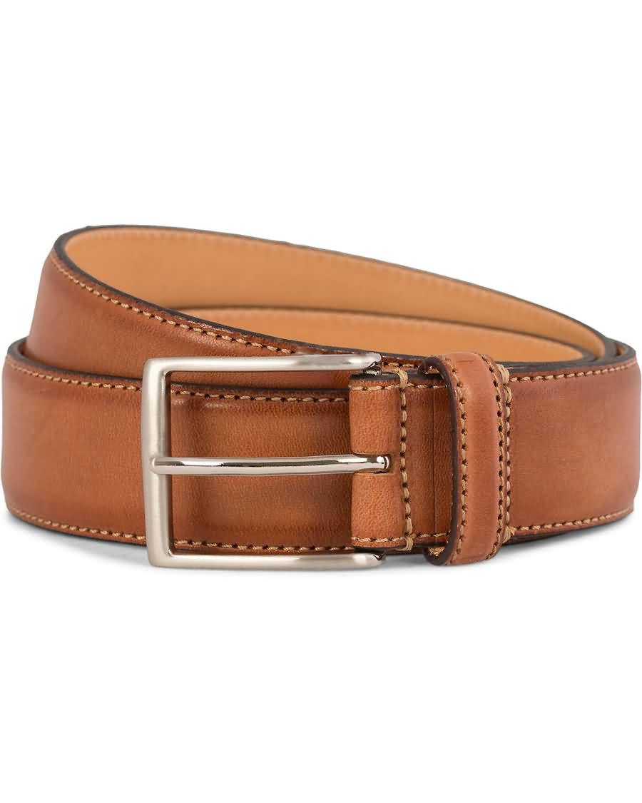 oscar jacobson leather belt 3,5 cm brown c2hop